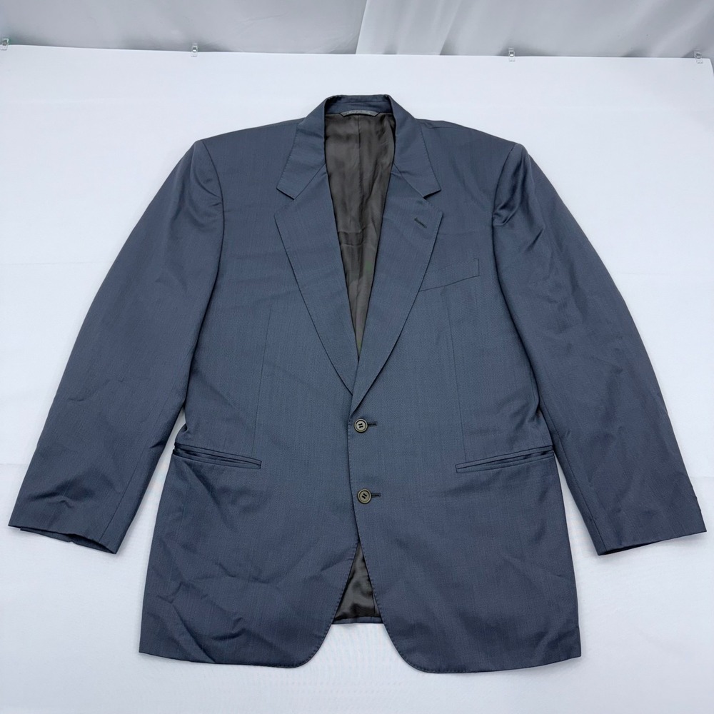 Canali 100% Wool Sport Coat Blazer Mens US 44R Gray 2-Button Made Italy Jacket